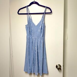 Target Wild Fable Sky blue velvet Dress Size Medium